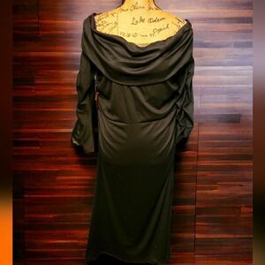 Grace Karin Off the Shoulder Black Ruched Dress Size XL NWT